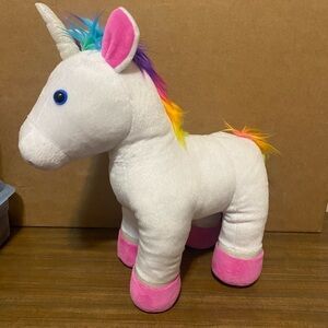 Build A Bear Color Craze Unicorn Plush White Rainbow Mane Stuffed Animal Toy